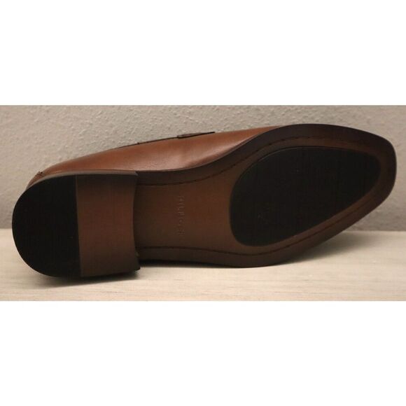 Tommy Hilfiger Men's Sz 8M Dark Natural Brown PU Leather Senner Loafers - Picture 4 of 11